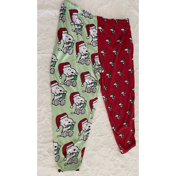 Peanuts Snoopy Christmas Holiday Lounge PJ Sleep Pants Fleece Ladys 2X 18W-20W - Picture 5 of 6